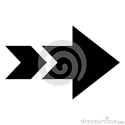 Arrow icon. Modern simple arrow or cursor. Directional arrow flat style isolated on white background. Vector Vector Illustration
