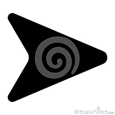 Arrow icon. Modern simple arrow or cursor. Directional arrow flat style isolated on white background. Vector Vector Illustration