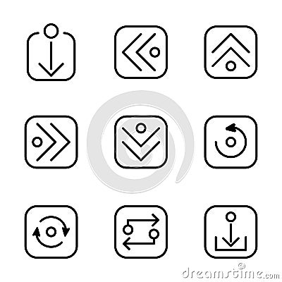 Arrow icon set 5 include arrow,interface,esential,web Vector Illustration