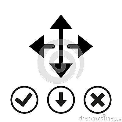 Arrow icon stock vector illustration flat design Vector Illustration