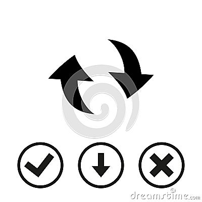 Arrow icon stock vector illustration flat design Vector Illustration