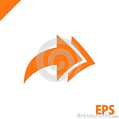 Arrow icon stock vector illustration flat design Vector Illustration