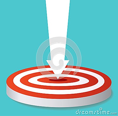 Arrow icon on target archery vector Vector Illustration