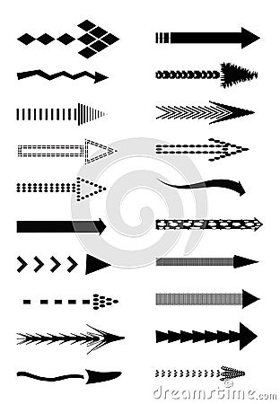 Arrow Icons Set Vector Illustration