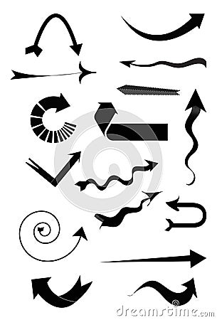 Arrow Icons Set Vector Illustration