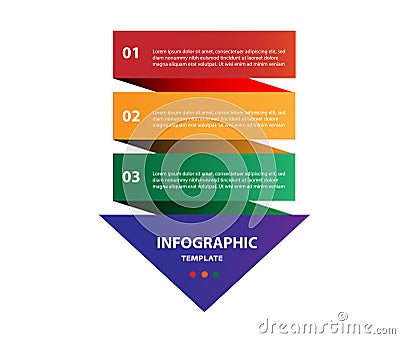 Arrow infographic concept Multicolor Stock Photo