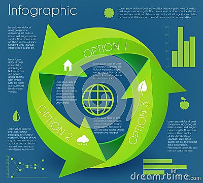 Arrow infographic eco circle Vector Illustration