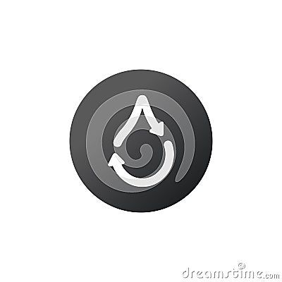 Arrow light bulb icon. Lamp button. Outline arrow light bulb vector icon for web design isolated on white background Stock Photo
