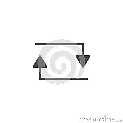 Arrow loop repeat icon vector Vector Illustration