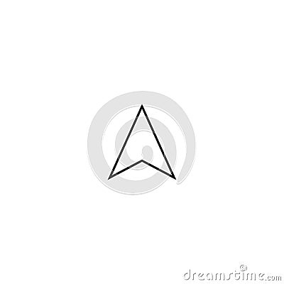 Arrow Navigator Icon Vector in Trendy Outline Style. Navigation Symbol Illustration. Editable Stroke Vector Illustration