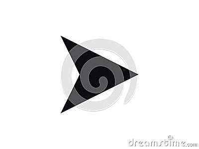 Arrow navigator vector icon Vector Illustration