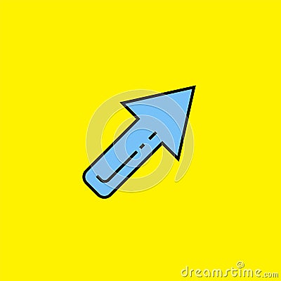 Arrow pointer symbol line icon Vector Illustration