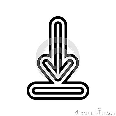 arrow pointing loading process line icon vector illustration Cartoon Illustration