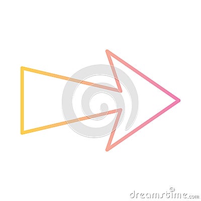 Arrow pointing right gradient style icon vector design Vector Illustration
