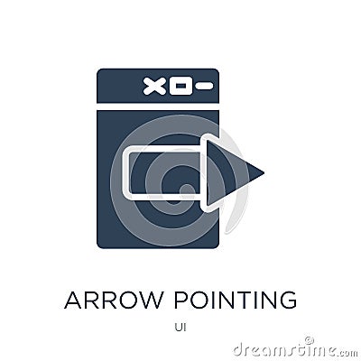 arrow pointing right icon in trendy design style. arrow pointing right icon isolated on white background. arrow pointing right Vector Illustration