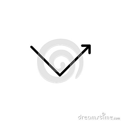 arrow, rebound icon. Simple thin line, outline of Arrows icons for UI and UX, website or mobile application Stock Photo