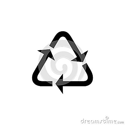 Arrow Recycling vector icon isolated on white background Vector Illustration