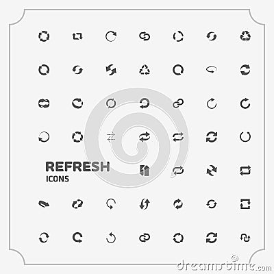 Arrow refresh reload icons, loading icons set Stock Photo