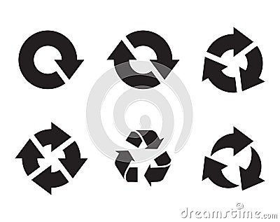 Arrow refresh reload rotation icons Stock Photo