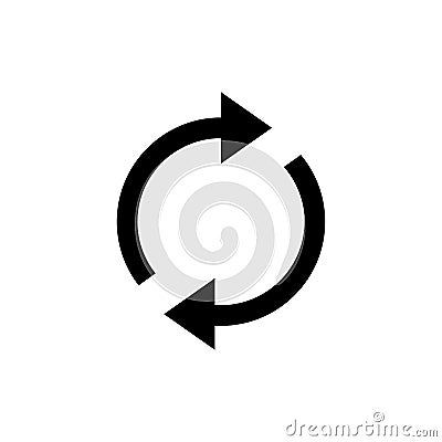 Arrow refresh, reload, rotation, loop icon. One of set web icons Vector Illustration