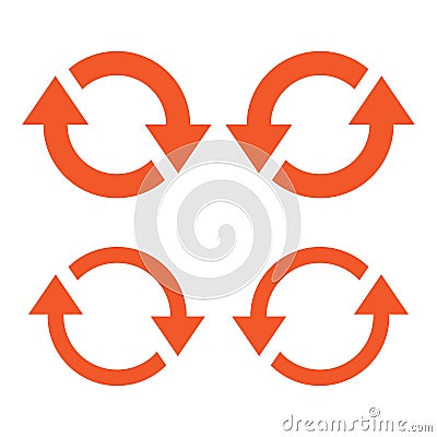 Arrow reload, refresh, loop, direction, rotate icon isolated Vector Illustration