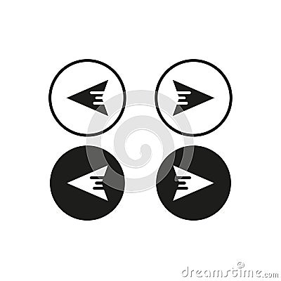 Arrow right left or next back icon. Vector illustration. EPS 10. Vector Illustration