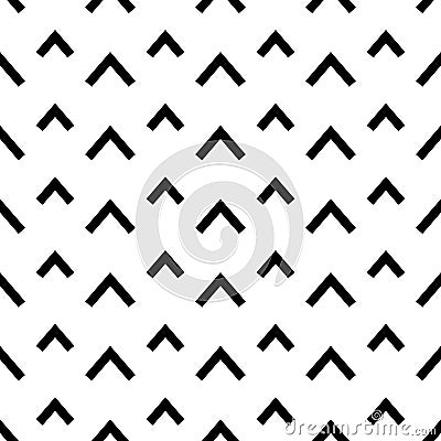 Arrow seamless pattern. Fence chevrons. Embroidery brackets background. Abstract geometric texture. Repeating print with chivron. Vector Illustration