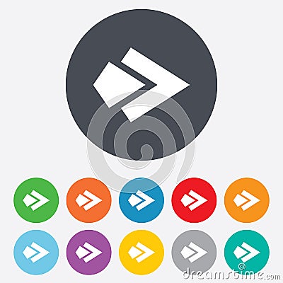 Arrow sign icon. Next button. Navigation symbol Stock Photo