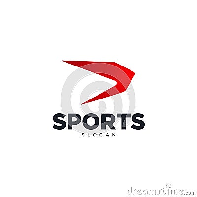 Arrow swoosh motion sports wear, clothing, branding logo template design Vector Illustration