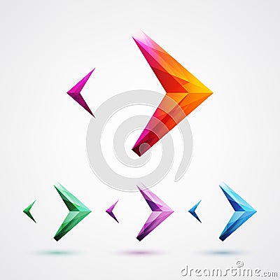 Arrow symbol logo design element Vector Illustration