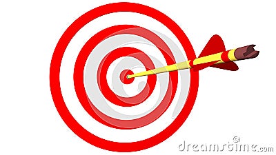 Arrow on Target Stock Photo