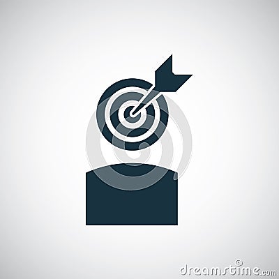 Arrow target head icon for web Vector Illustration