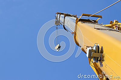 Arrow of telescopic crane Stock Photo