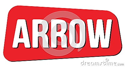 ARROW text on red trapeze stamp sign Stock Photo