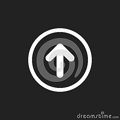 Arrow up vector icon. Forward arrow sign illustration Vector Illustration