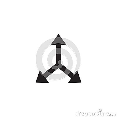 Arrow way path icon logo design vector template Vector Illustration
