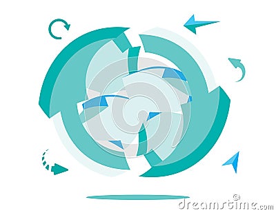 Arrows abstract vector objects Vector Illustration