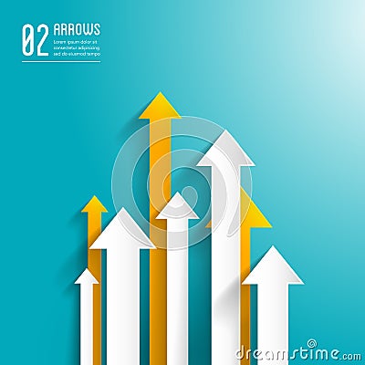 Arrows background - graphic design template Vector Illustration