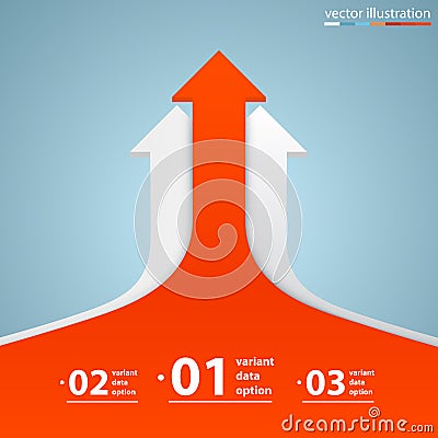 Arrows business growth. Vector Vector Illustration