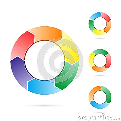 Arrows in a circle flow Vector Illustration