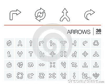 Arrows and direction vector icons Vector Illustration