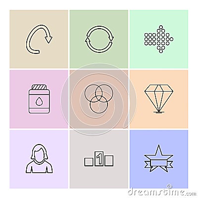 arrows , directions , avatar , download , upload , apps , user i Vector Illustration