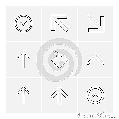 arrows , directions , pointer , arrow , user interface , pointer Vector Illustration