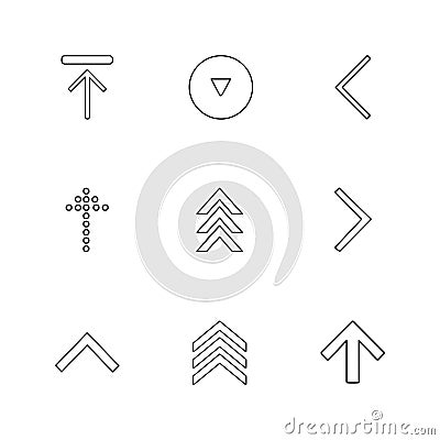 arrows , directions , pointer , arrow , user interface , pointer Vector Illustration