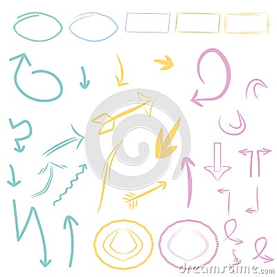 Arrows,frames set / collection, icons,tags,symbols Vector Illustration