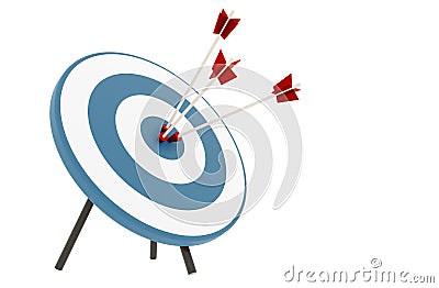 Arrows hit the target Stock Photo