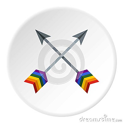 Arrows LGBT icon circle Vector Illustration