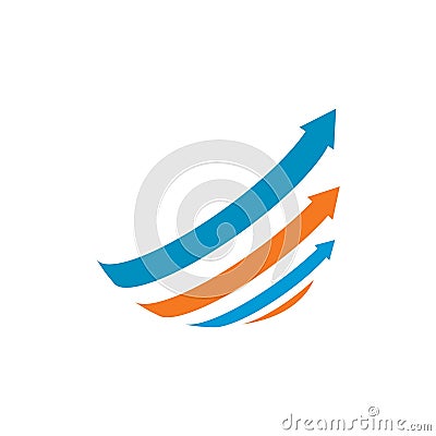 Arrows logo template vector icon illustration Vector Illustration