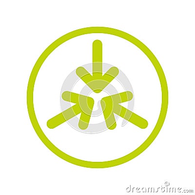 Arrows pointing at the center Vector Illustration