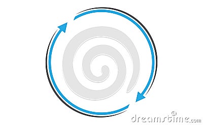 Arrows rotating with circular path Vector Illustration